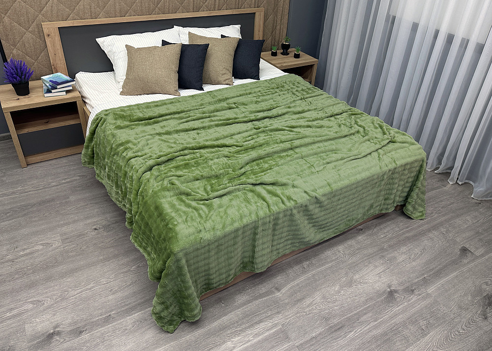 Плед-покривало 200х230 см (+-5см) Soft Night  Салатовий (87-130) Київ - фото 3