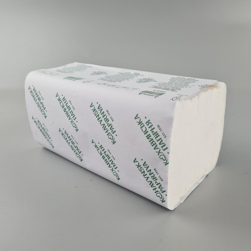 Полотенце бумажное v-складка белое(150листов) 230*210 2 шар. 'Кохавинська папірня