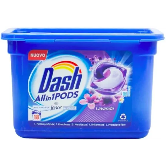 Капсулы для стирки Dash All in 1 Lavanda, 18 капсул Львов