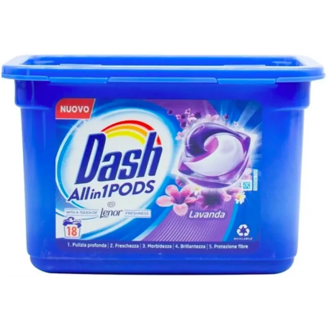 Капсули для прання Dash All in 1 Lavanda, 18 капсул Львів - фото 1