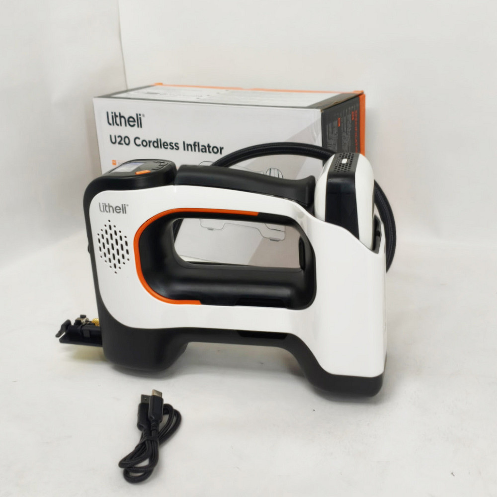 Аккумуляторный компрессор с фонарем Litheli питание от павербанка УМБ Litheli Power Bank 20000 мАч 45Вт YA-74 Львів - фото 6