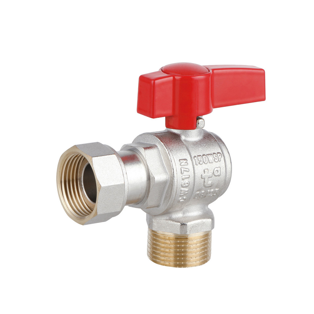 Кран кульовий Thermo Alliance Standart 3/4" ВН кутовий, PN40, з накидною гайкою TAS224W20 Київ - фото 1