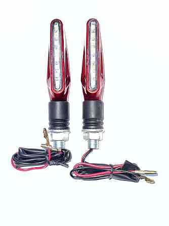 Поворот светодиодный, прямоугольный (20 LED, красный, белое стекло) Мукачево