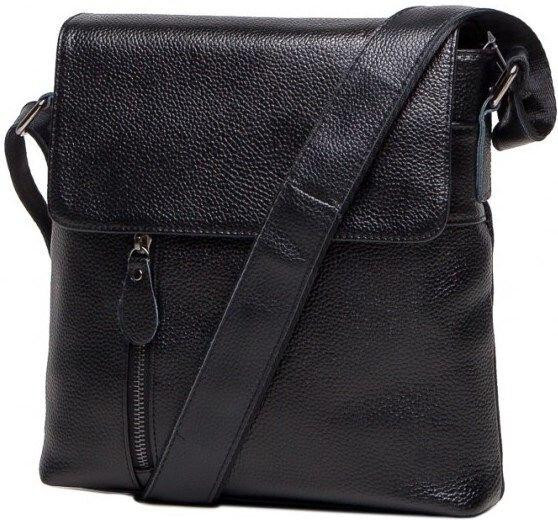 Сумка мессенджер Vintage 14576 кожаная Черная Киев - изображение 8