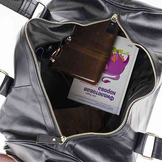 Сумка дорожная мужская кожаная Vintage 14894 Черная Киев