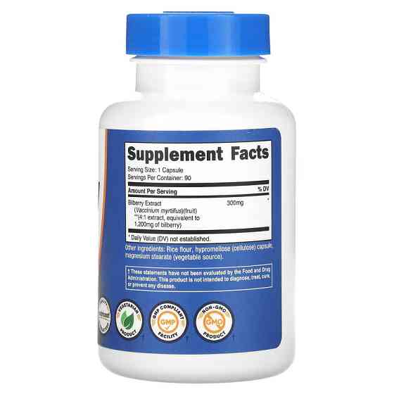 Екстракт чорниці Nutricost Bilberry, 1,200 mg, 90 Capsules Луцьк