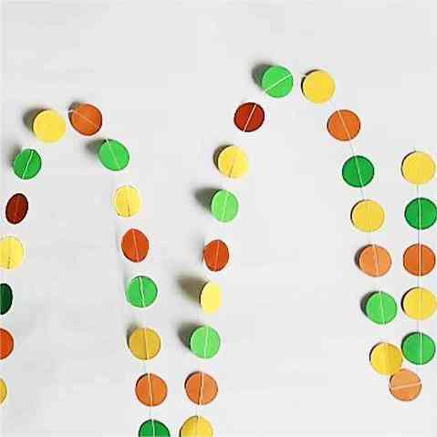 Гирлянда кружки на нитке для декора 4 м на 6 см разноцветный Киев