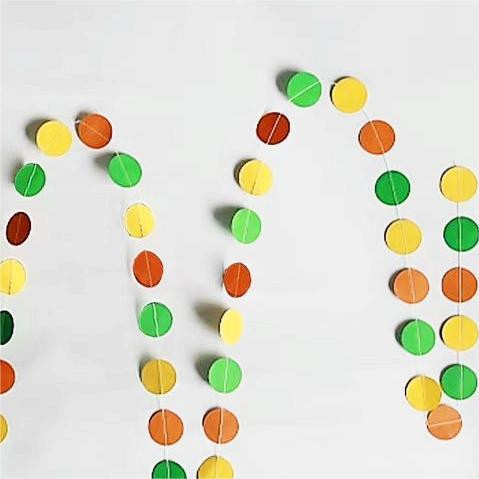 Гірлянда кружечки на нитці для декору 4 м на 6 см різнобарвний Київ - фото 4