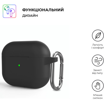 Чехол для наушников Armorstandart Hang Case для Apple AirPods 3 Black (ARM60308) Винница - изображение 2