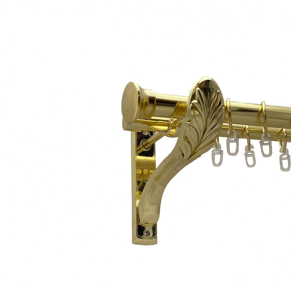 Карниз Orvit Дуо металевий однорядний відкритий Золото 25 мм 240 см (00-00012668) Львів - фото 1