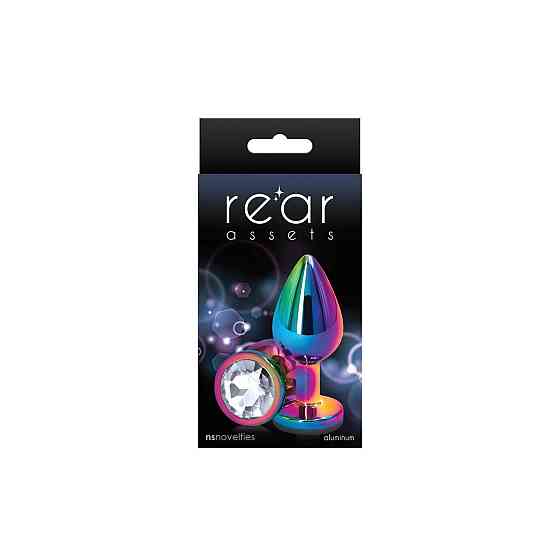Анальная пробка NS Novelties Rear Assets - Multicolor - Medium - Clear Sex Aura Киев