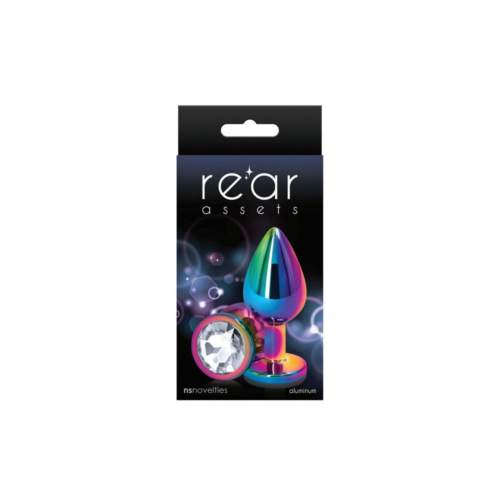 Анальная пробка NS Novelties Rear Assets - Multicolor - Medium - Clear Sex Aura Киев - изображение 2