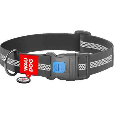 Ошейник для животных WAUDOG Waterproof пластиковый фастекс XXL Ш 40 мм Д 46-70 см серый (251011) Винница