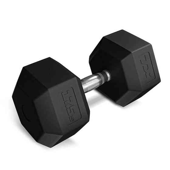 Гантеля шестигранная прорезиненная TX-175RD Trex Sport 17,5кг Киев