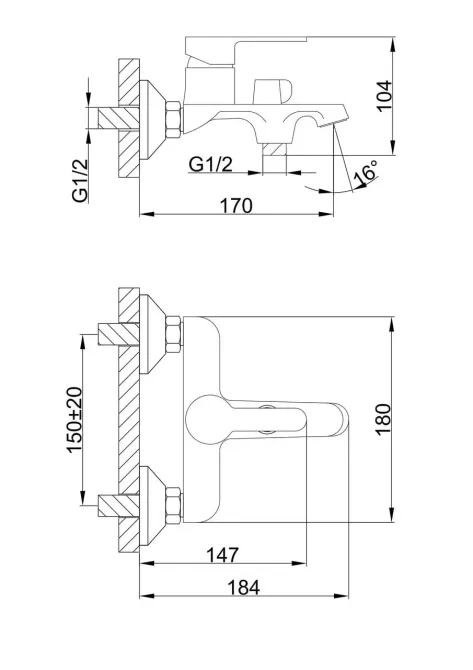 Смеситель для ванны с душевым гарнитуром Frap F3241 белый/хром Киев - изображение 8