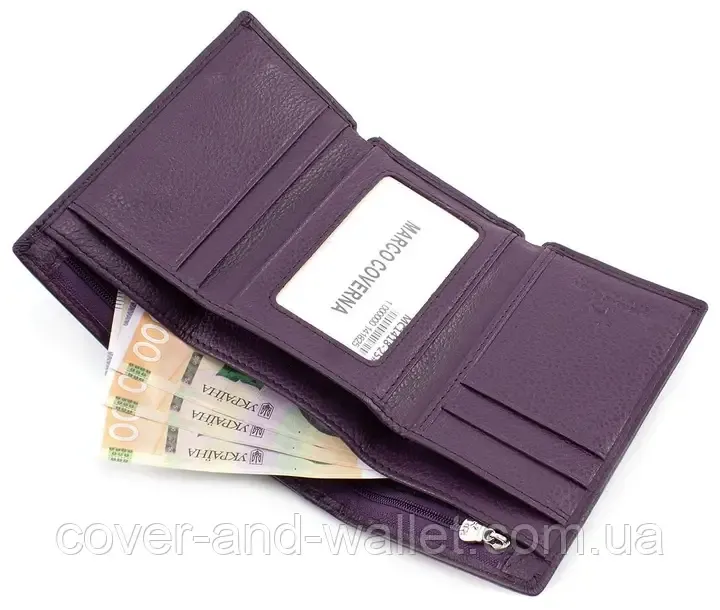 Невеликий жіночий гаманець фіолетового кольору на магнітах Marco Coverna MC 1418 Київ - фото 6