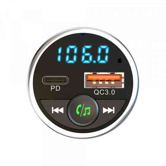 Автомобільний FM-трансміттер Aspiring Wave 5 PD 20W LED/Bluetooth/MicroSD/DSP/QC3.0 Metal case (WV654712) Киев