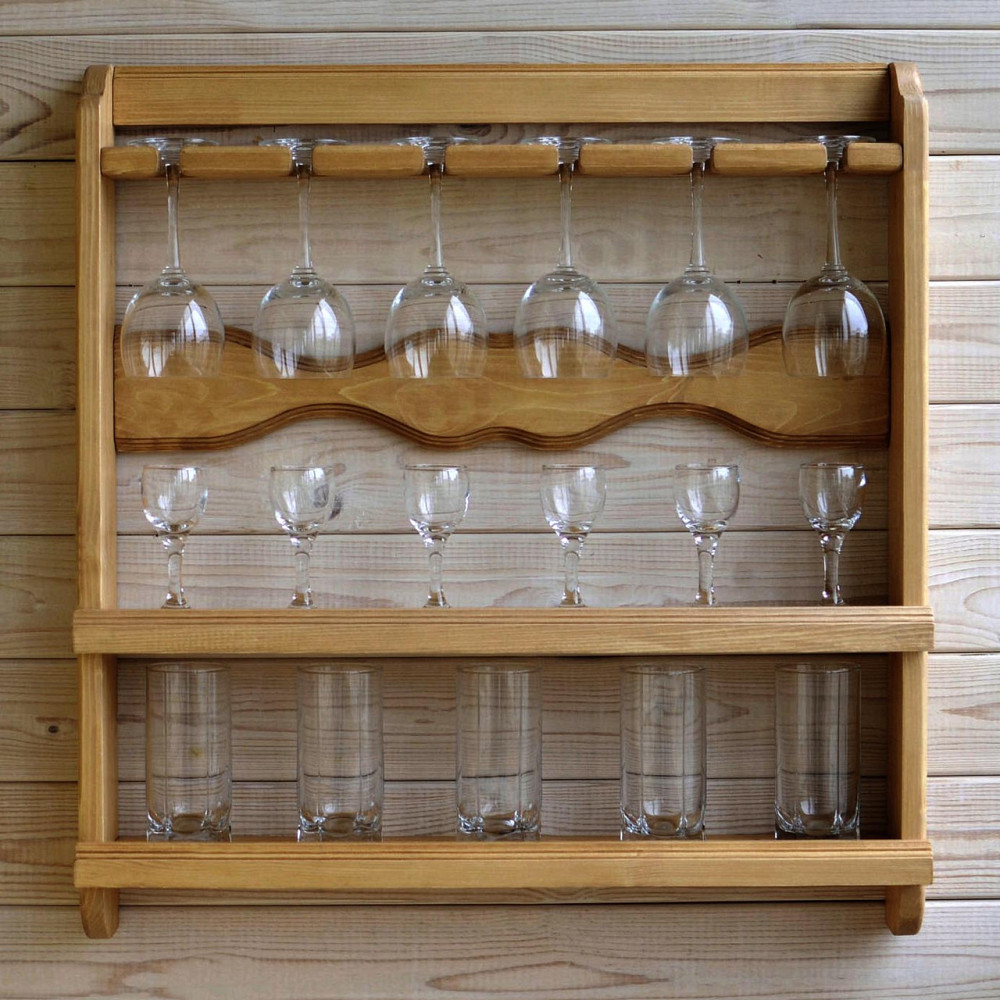 Полиця для келихів "Клірфілд" сієна Миколаїв - фото 1