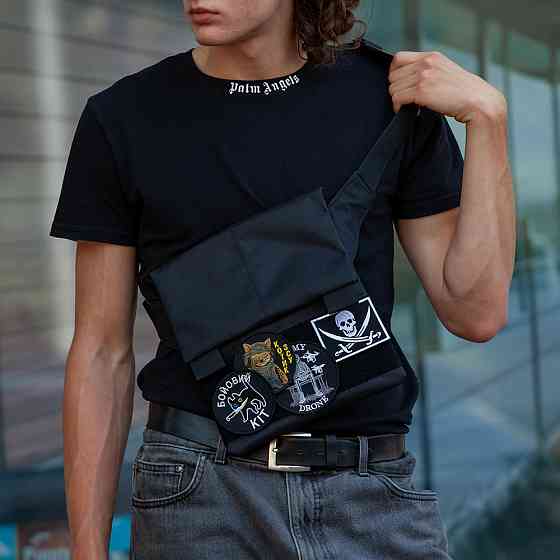 Мужская сумка планшет с накладным карманом, Сумка для скрытого ношения пистолета слинг кобура GV-76 Ивано-Франковск