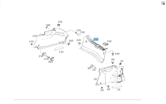 Mercedes-Benz  A1176900044 9051 Пластикова накладка борту багажника CLA C117 Одеса