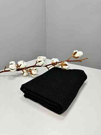 Вафельний рушник Ideal Textile 70х140 см 240 г/м2 (56860827) Чорний Чернівці