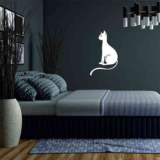 Декоративное настенное 3D Панно «Кот» Декор на стену с объемом 110*67 см, Белый Киев