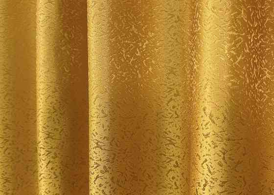 Комплект коротких штор VR-Textil Жакард № 354ш Золотистий 100х170 см 2 шт (35-0402) Київ