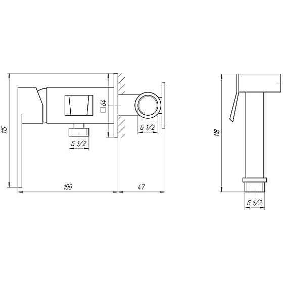 Смеситель гигиенический TOPAZ SARDINIA TS 087106-H20-BL (000020988) Киев