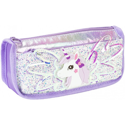Пенал Cool For School с блестками 2 отделения фиолетовый (CF87065) Винница - изображение 1