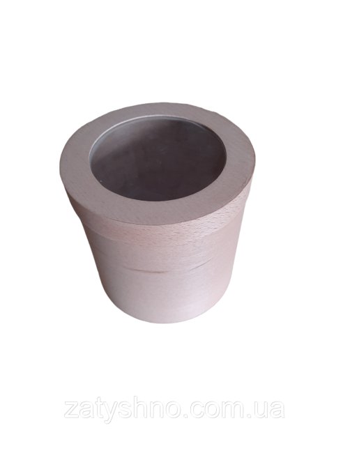 Тубус 230 * 120 мм., Виготовлений зі шпону (бук), кришка-дно, з вікном. Київ - фото 1