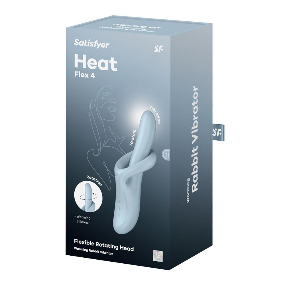 Вібратор з ротацією Satisfyer Heat Flex 4 Blue, підігрів до 39°C Sex Aura Київ - фото 6