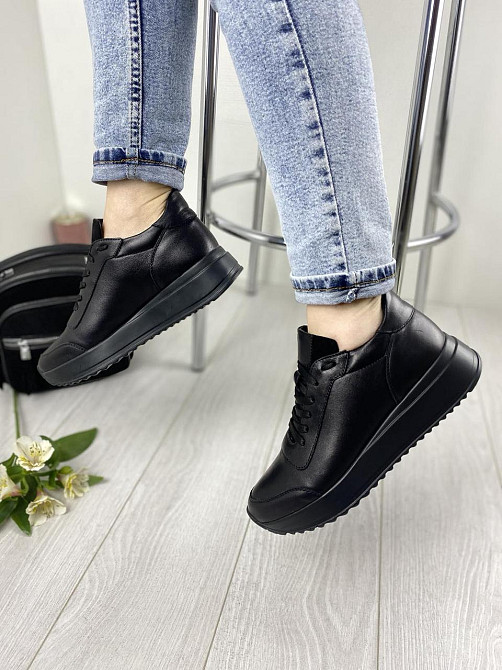 EMELI Кросівки жіночі EMELI 915/7 чорні (весна-осінь, шкіра натуральна) (2737) Коломия - фото 7