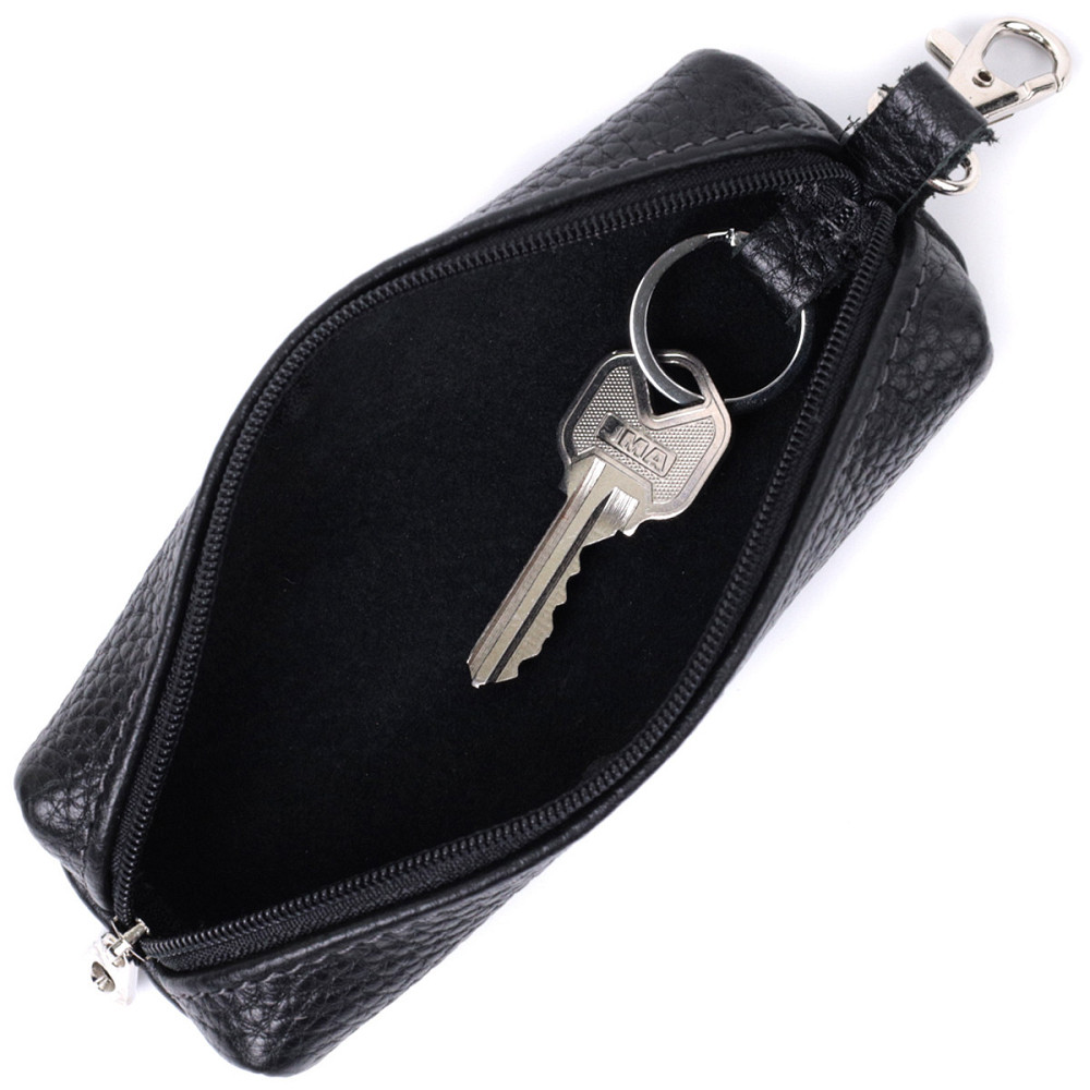 Вместительная ключница унисекс из натуральной кожи Shvigel 16227 Черная Киев - изображение 6
