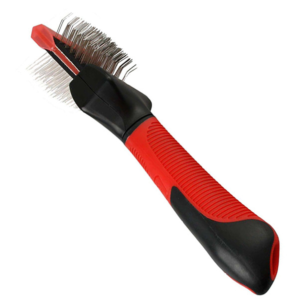Flamingo Soft Slicker Brush 2in1 ФЛАМИНГО СЛИКЕР МЯГКИЙ 2в1 пуходерка для собак малых и средних пород Киев - изображение 1