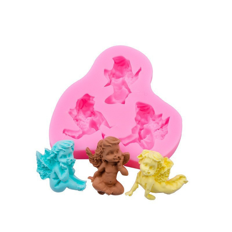 Молд силиконовый Ангелы 75 на 75 мм серый Киев - изображение 7