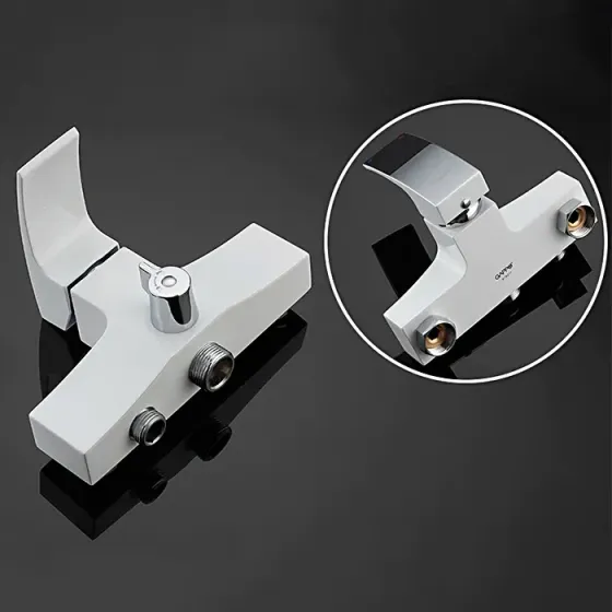 Змішувач для ванни з душовим гарнітуром GAPPO Jacob G2207-7 білий/хром Київ