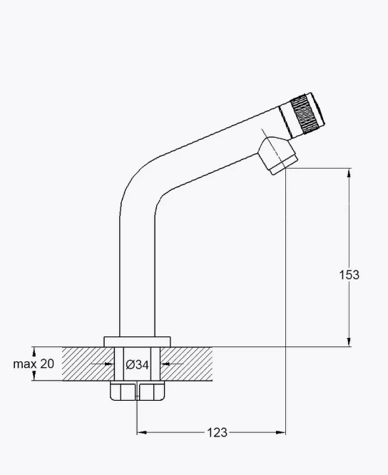 Монокран для холодної води Zerix Mono-05.SUS із нерж. сталі Г-подібний (ZX4885) Чернівці - фото 2