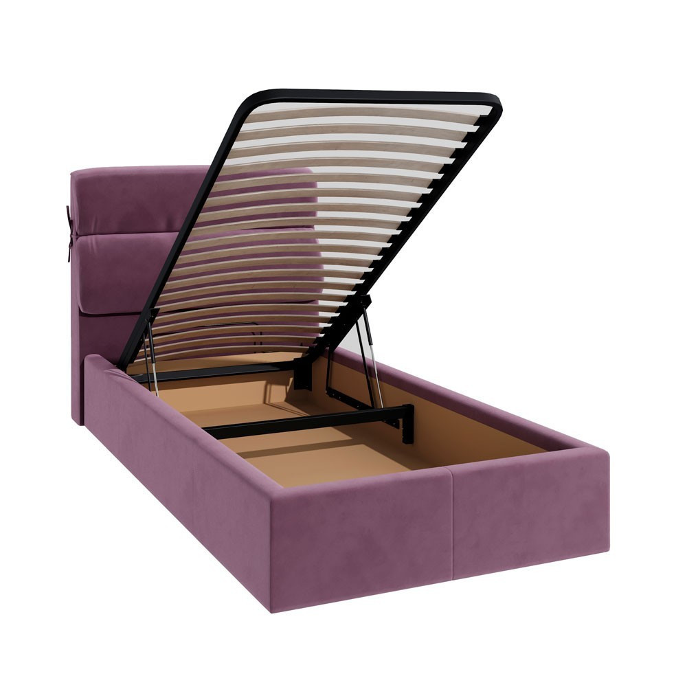 Ліжко EdinburghDesign Simple Violet Comfort з нішею для білизни 90x190 фіолетовий Київ - фото 2