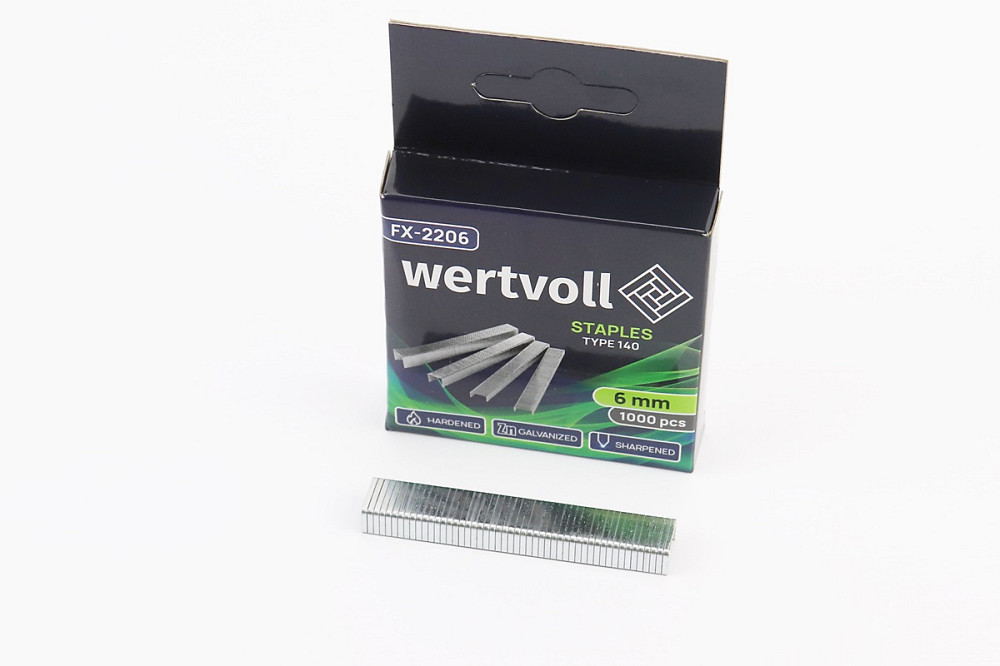 Скоби загартовані 6мм/10,6x1,25мм, R140, к-кт 1000шт FX-2206 Київ - фото 1