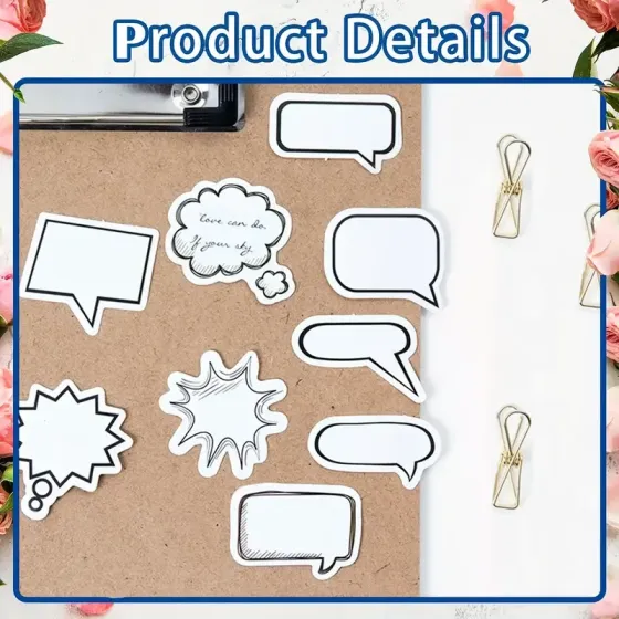 Набор стикеров-облачков в стиле комиксов, 40 штук Киев