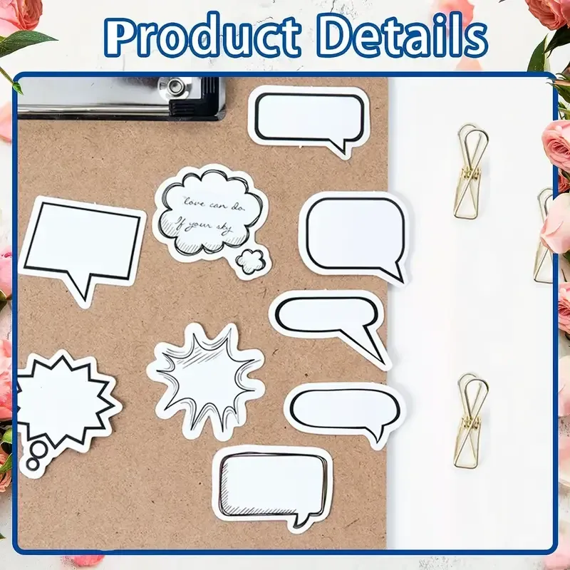 Набір стікерів-хмаринок у стилі коміксів, 40 штук Київ - фото 3