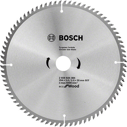 Диск пильный Bosch Eco WO 254x30-80T (2608644384) Коломия - фото 3