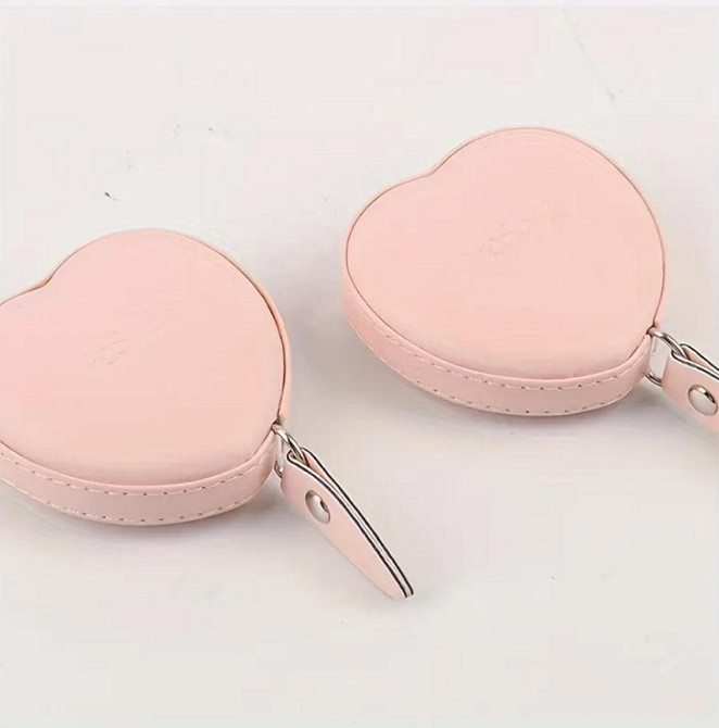 Сантиметр рулетка в форме сердца розового цвета, длина 150 см. Киев - изображение 2