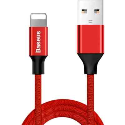 Дата кабель USB 2.0 AM to Lightning 1.8m red Baseus (CALYW-A09) Винница