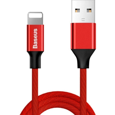 Дата кабель USB 2.0 AM to Lightning 1.8m red Baseus (CALYW-A09) Винница - изображение 1