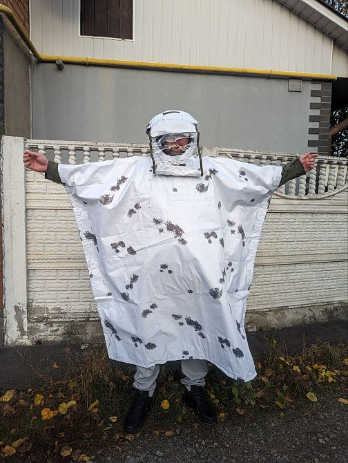 Пончо Анти-тепловізор дощовик масккостюм, захист від тепловізора та від дощу та снігу, антитепловізо Днепр - изображение 1