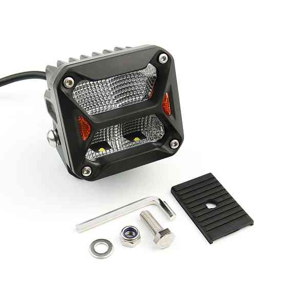 Светодиодная фара StarLight SL-W0320F квадратная, ближний рассеянный свет WHITE + DRL 20W 2400Lm 5700K 12/24V Харьков
