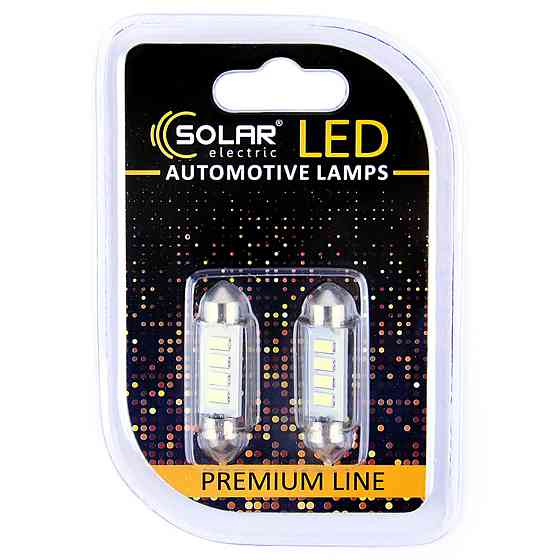 LED автолампа Solar 12V SV8.5 T11x39 4SMD white, 2шт Киев