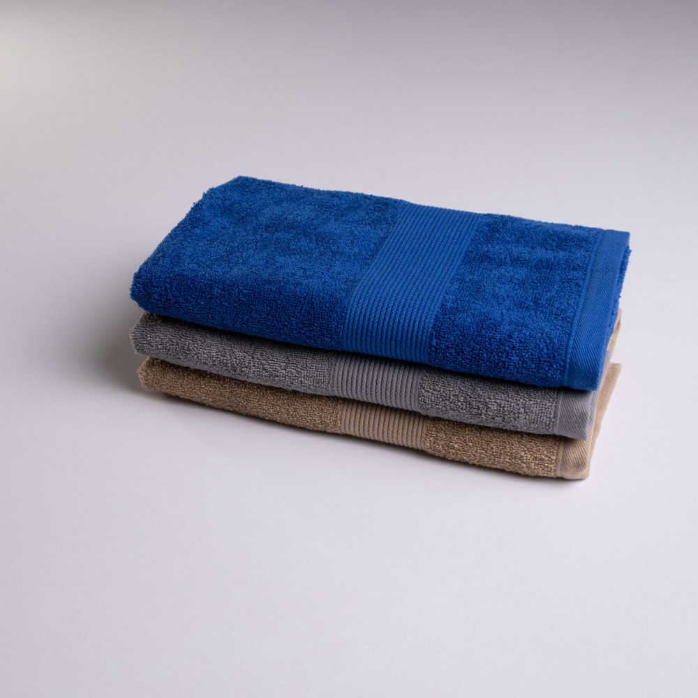 Рушник для рук та обличчя махровий з Бордюром GM Textile 40х70см 400г/м2 (Синій) Суми - фото 10