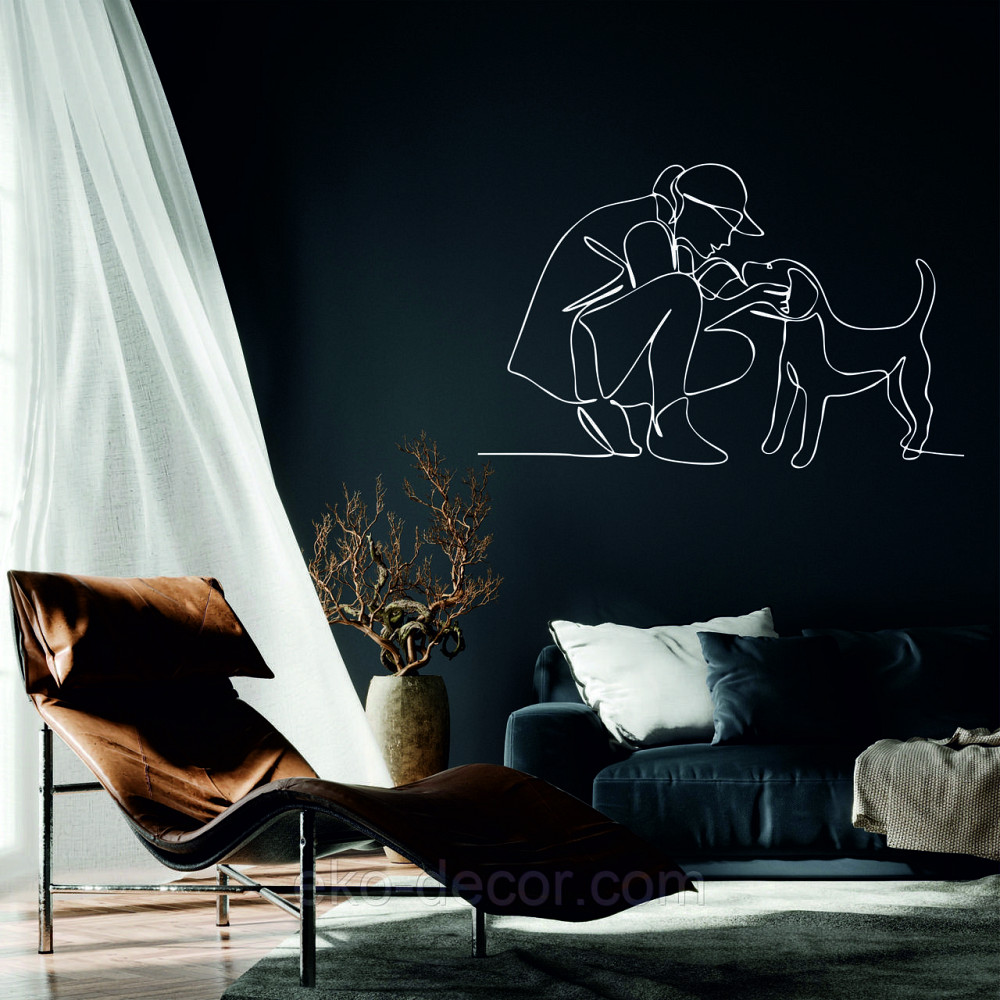 Декоративное настенное Панно «Друг» Декор на стену 110*68 см, Белый Киев - изображение 1